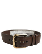 Dolce & Gabbana Brown Calfskin Leather Bracelet