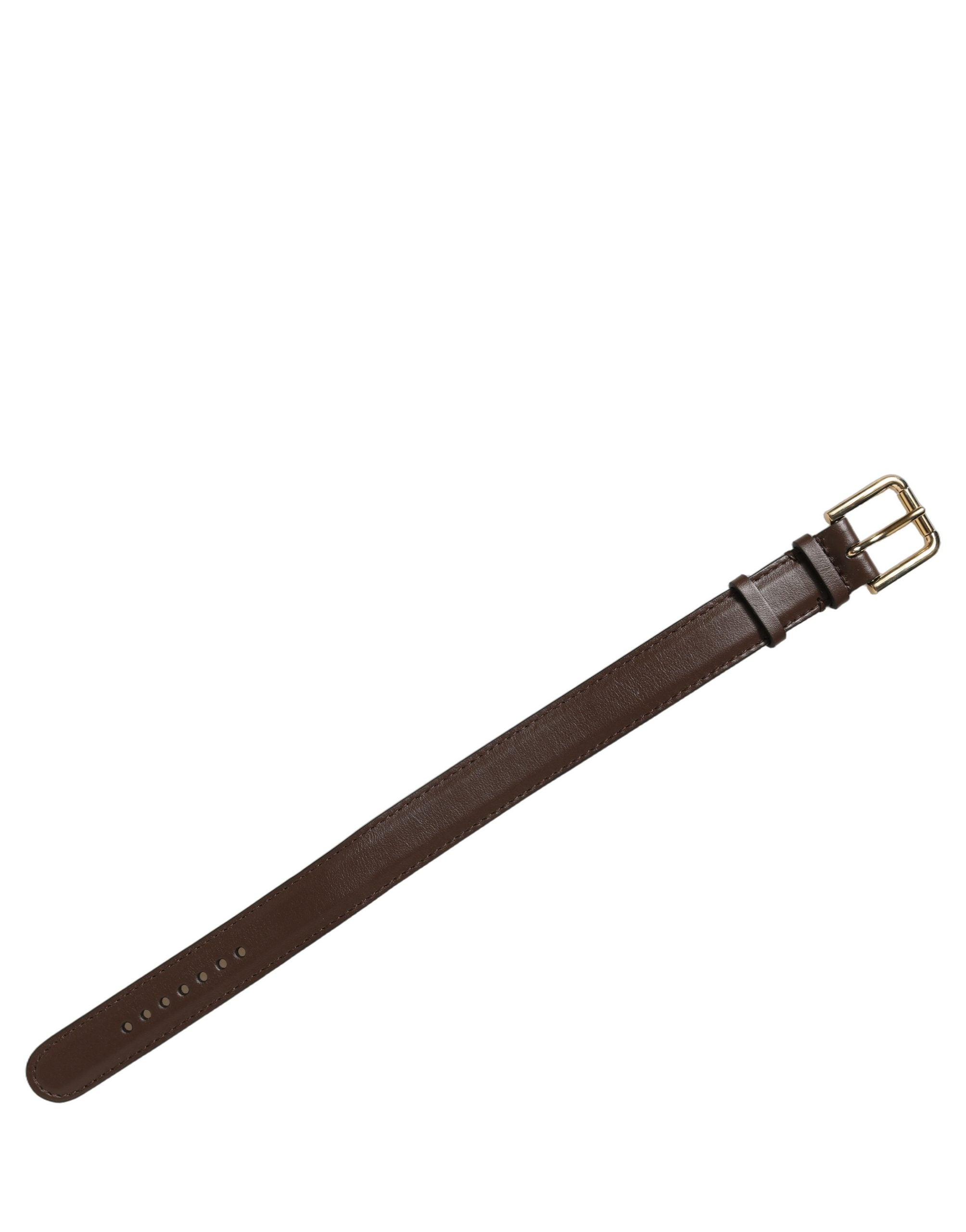 Dolce & Gabbana Brown Calfskin Leather Bracelet