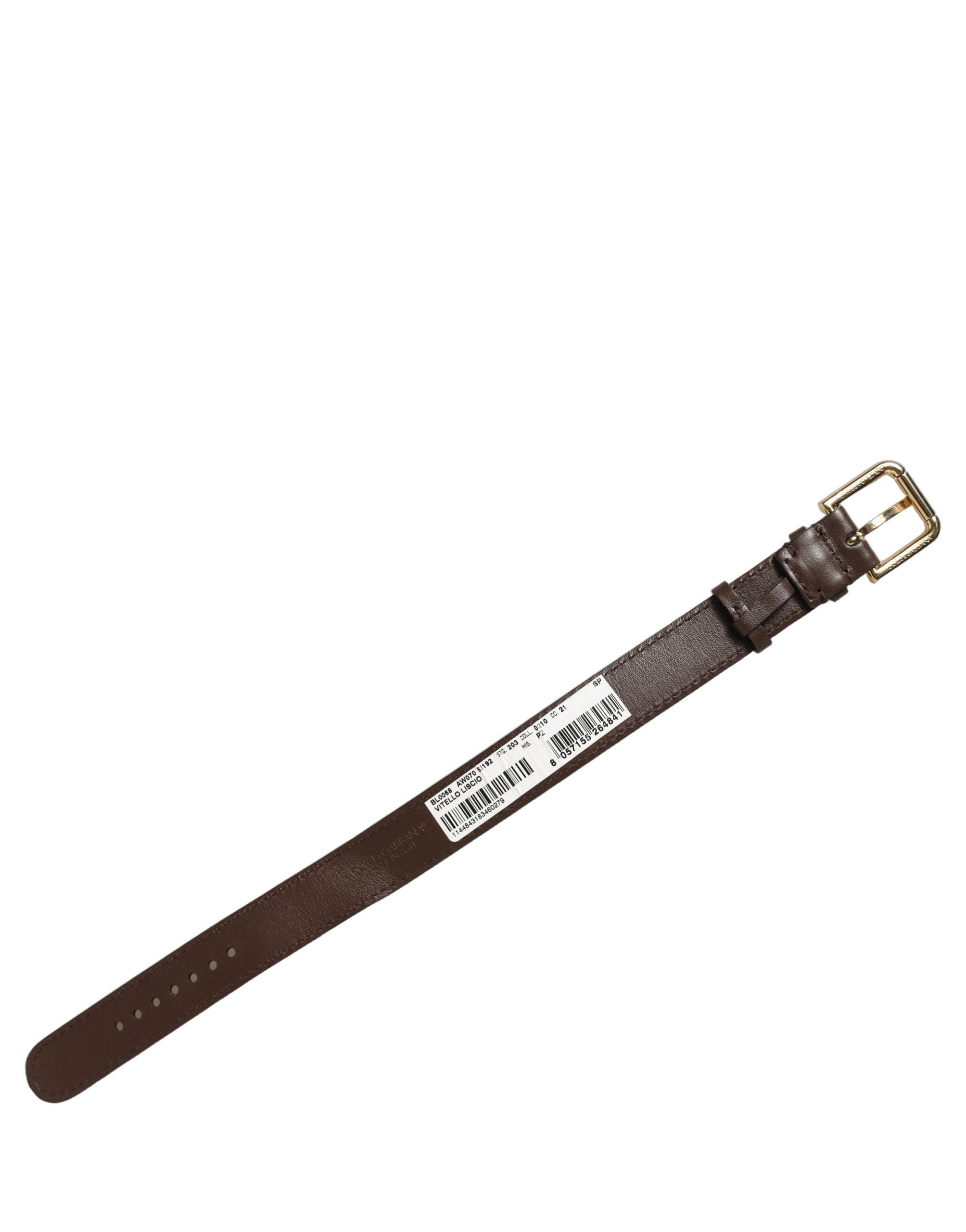 Dolce & Gabbana Brown Calfskin Leather Bracelet
