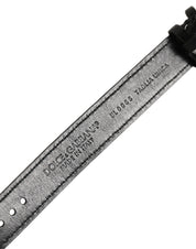 Dolce & Gabbana Black Caiman Leather Bracelets