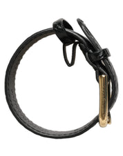 Dolce & Gabbana Black Caiman Leather Bracelets