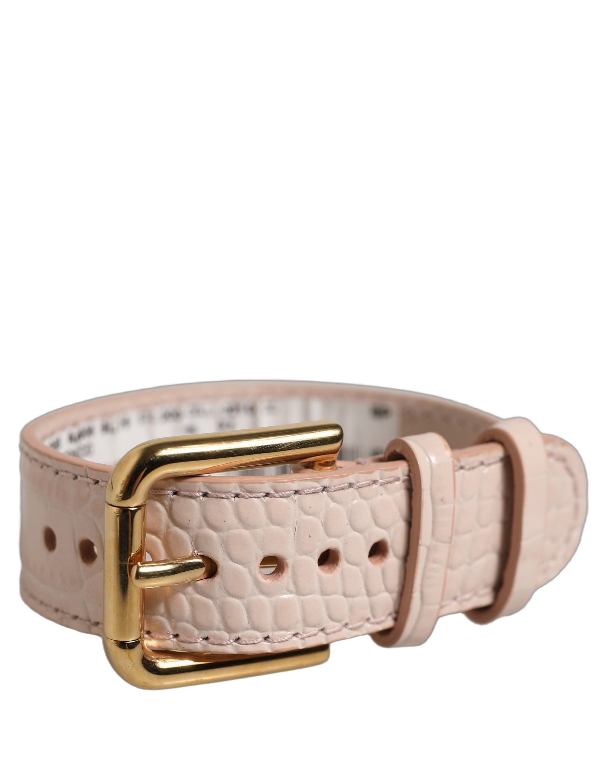 Dolce & Gabbana Pink Calf Leather Bracelet