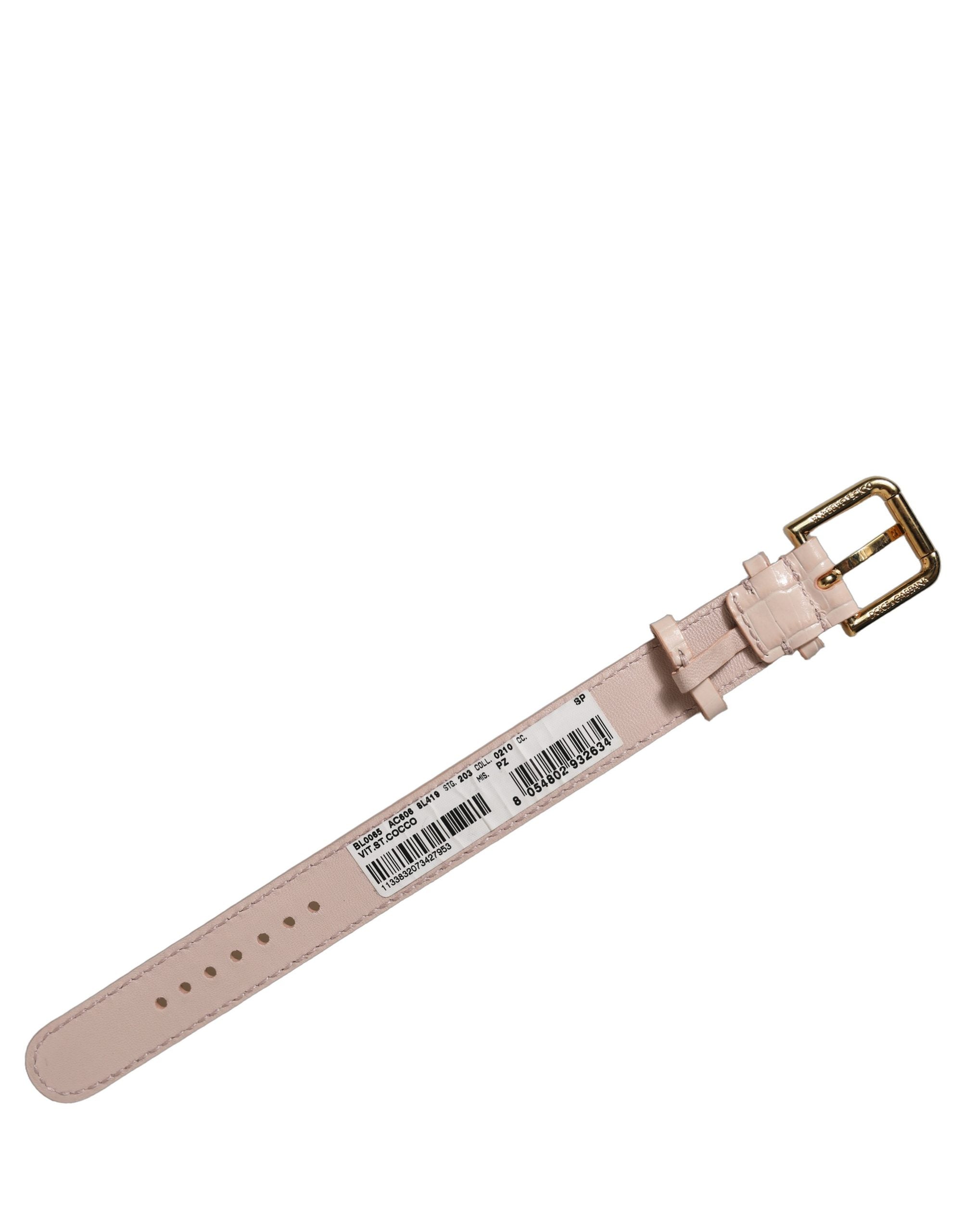 Dolce & Gabbana Pink Calf Leather Bracelet