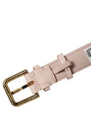 Dolce & Gabbana Pink Calf Leather Bracelet
