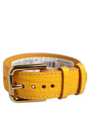 Dolce & Gabbana Yellow Calf Leather Bracelet