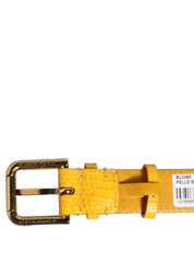 Dolce & Gabbana Yellow Calf Leather Bracelet