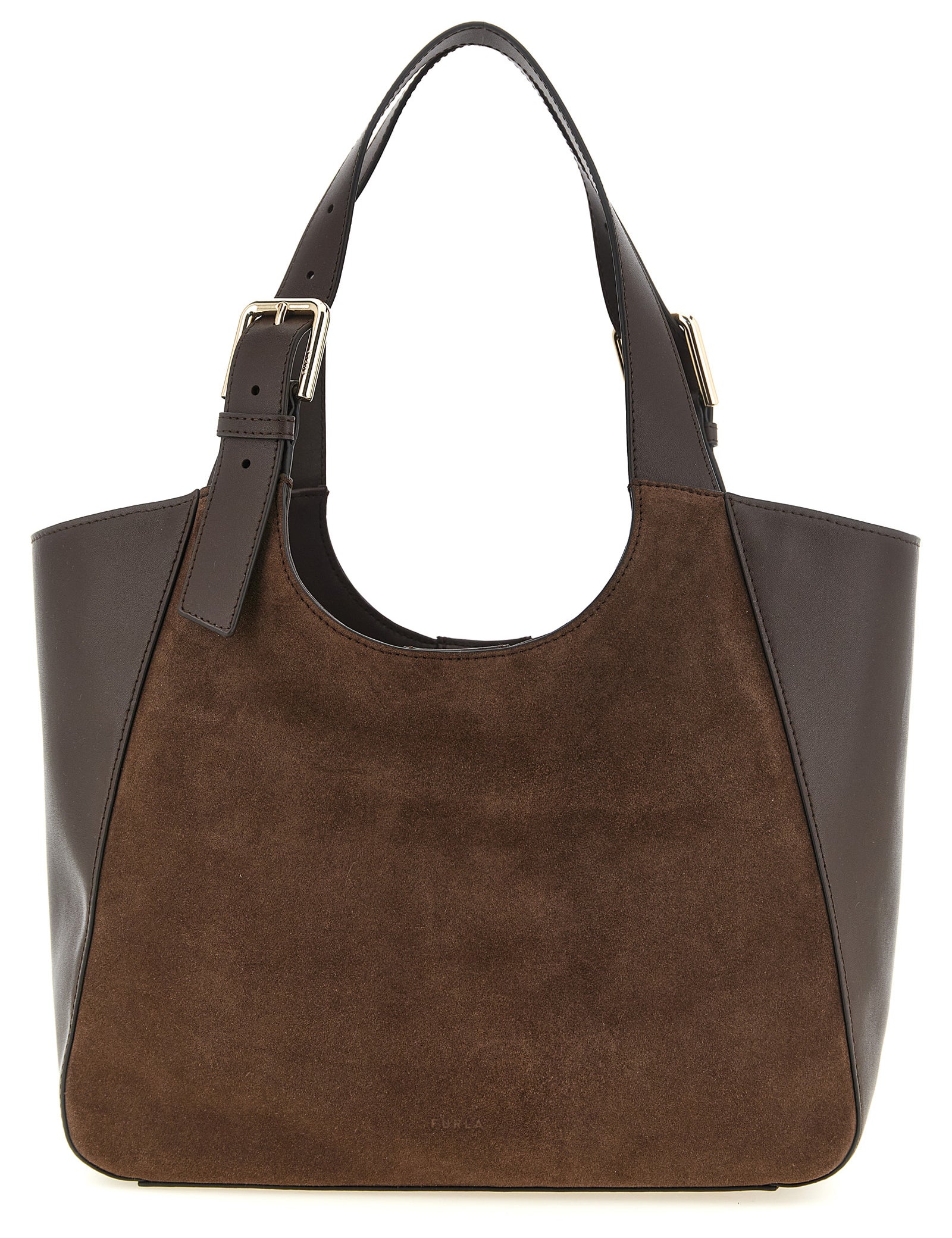 Furla Brown Calfskin Tote Bag