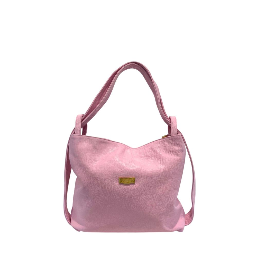 Baldinini Trend Pink Multicolor Cowhide Handbag