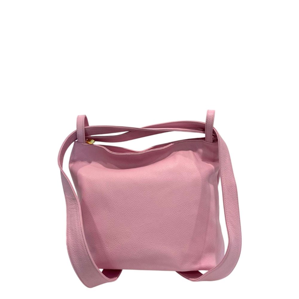 Baldinini Trend Pink Multicolor Cowhide Handbag