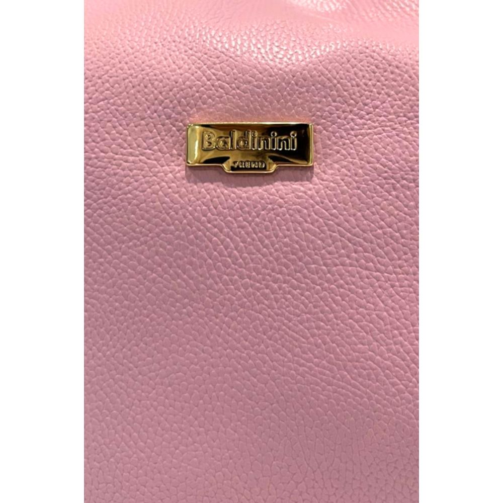 Baldinini Trend Pink Multicolor Cowhide Handbag