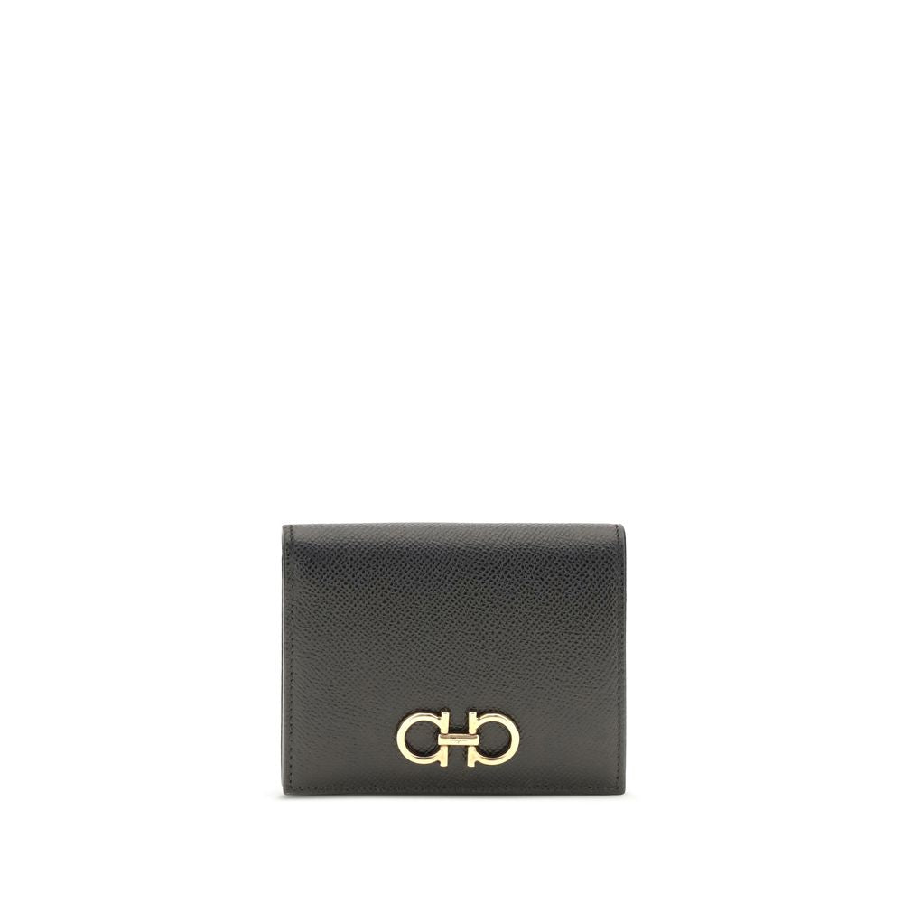 Ferragamo Black Calf Leather Wallet