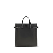 Valentino Garavani Black Grained Leather Shoulder Bag