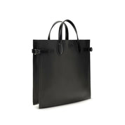Valentino Garavani Black Grained Leather Shoulder Bag