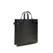 Valentino Garavani Black Grained Leather Shoulder Bag