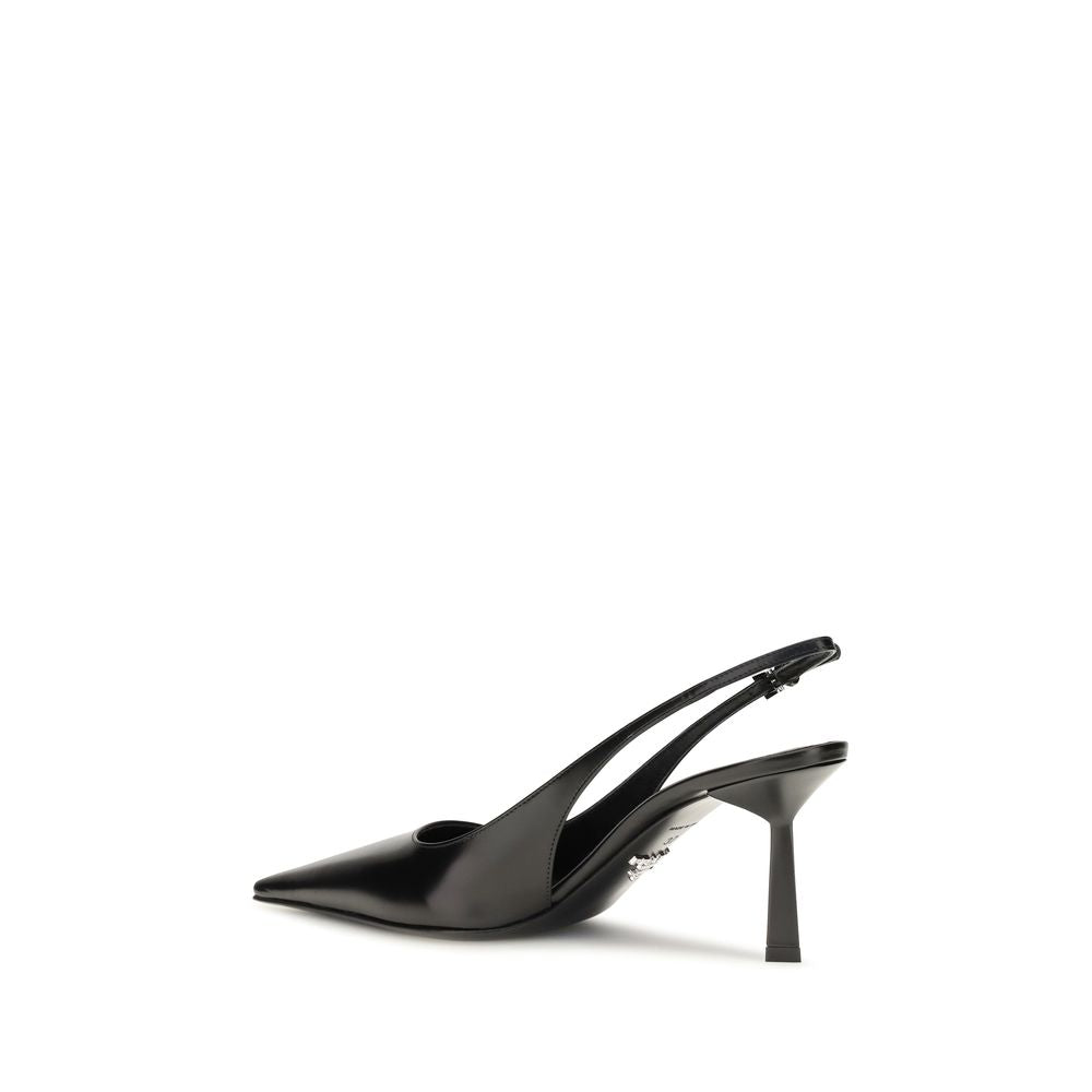 Prada Black Calf Leather High-Heel Pumps