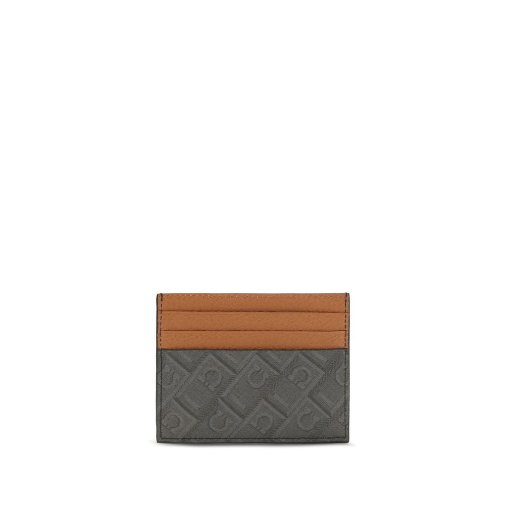 Ferragamo Brown Calf Leather Cardholder