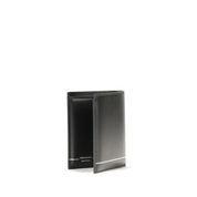 Ferragamo Black Calf Leather Gancini Wallet