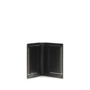 Ferragamo Black Calf Leather Gancini Wallet
