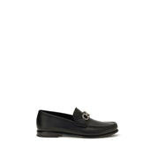 Ferragamo Black Calf Leather Loafers
