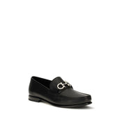 Ferragamo Black Calf Leather Loafers
