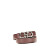 Ferragamo Brown Calf Leather Gancini Belt