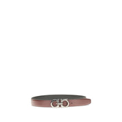 Ferragamo Brown Calf Leather Gancini Belt