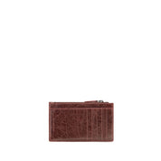 Balenciaga Bordeaux Lamb Leather Long Card Holder