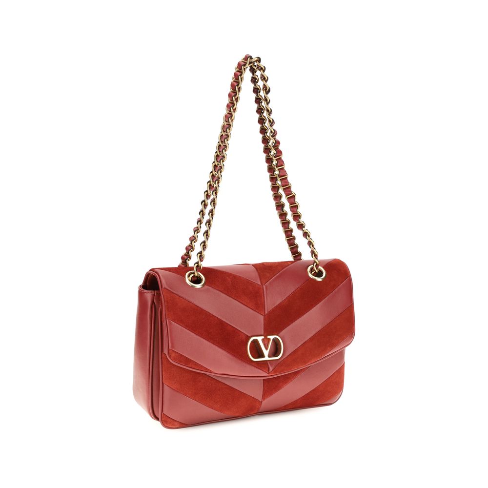 Valentino Garavani Multicolor Suede Nappa Shoulder Bag