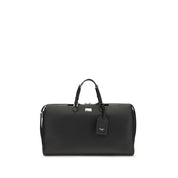 Dolce & Gabbana Black Calf Leather Travel Bag