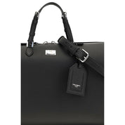 Dolce & Gabbana Black Calf Leather Travel Bag