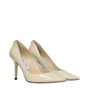 Jimmy Choo Beige Patent Leather High Heel Pumps