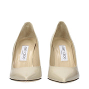 Jimmy Choo Beige Patent Leather High Heel Pumps