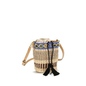 Valentino Garavani Beige Raffia Bucket Bag