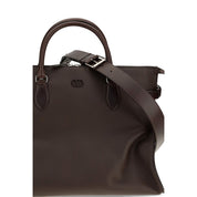 Valentino Garavani Brown Calf Leather Shoulder Bag