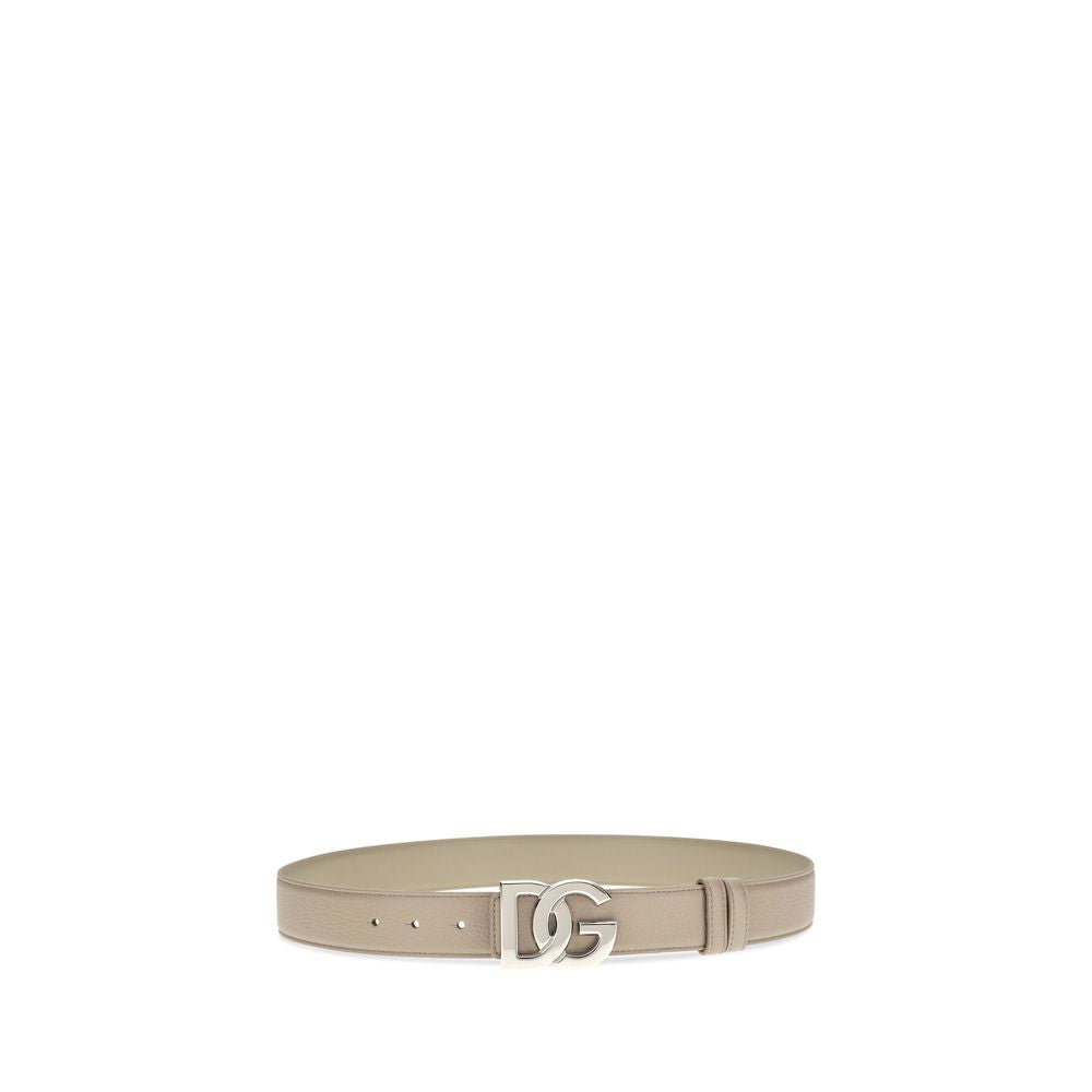 Dolce & Gabbana Beige Calf Leather Regular Belt