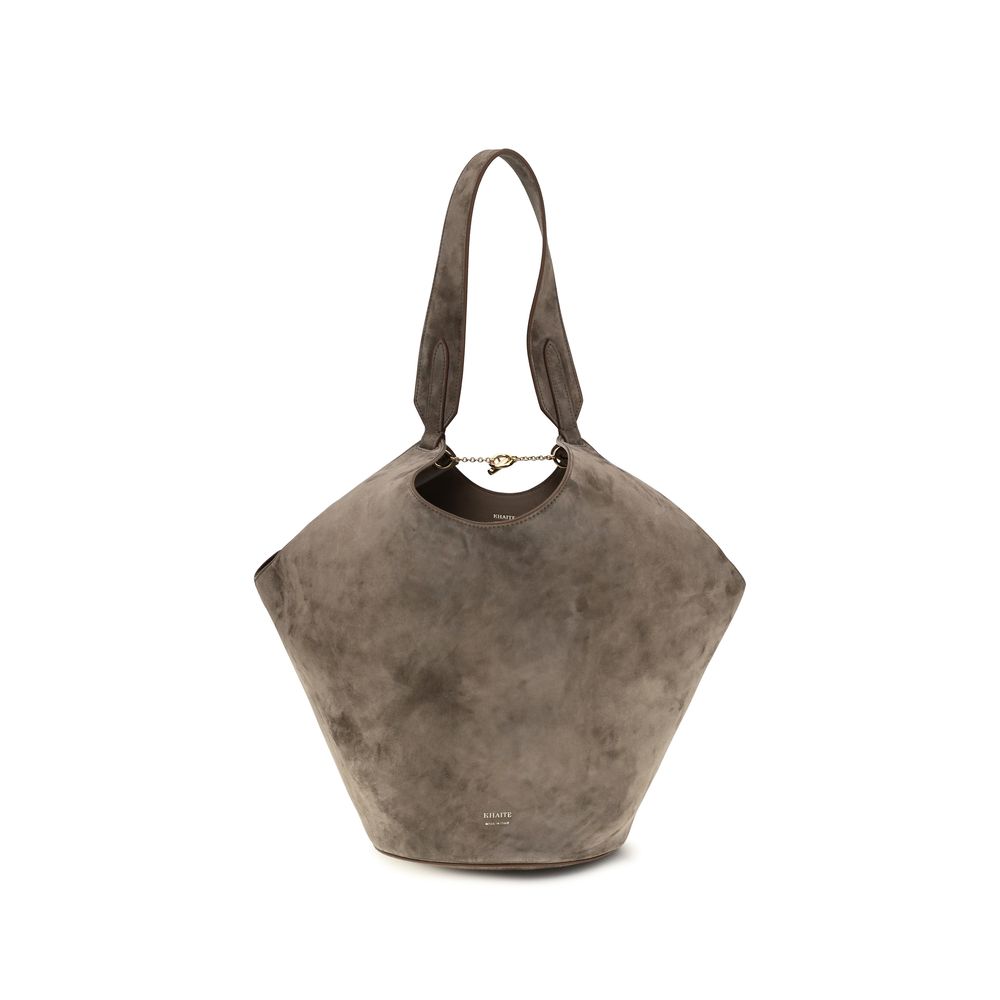 Khaite Beige Calf Leather Shoulder Bag