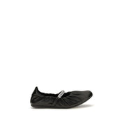 Jimmy Choo Black Calf Leather Ballet Flats