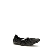 Jimmy Choo Black Calf Leather Ballet Flats