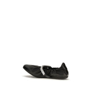 Jimmy Choo Black Calf Leather Ballet Flats