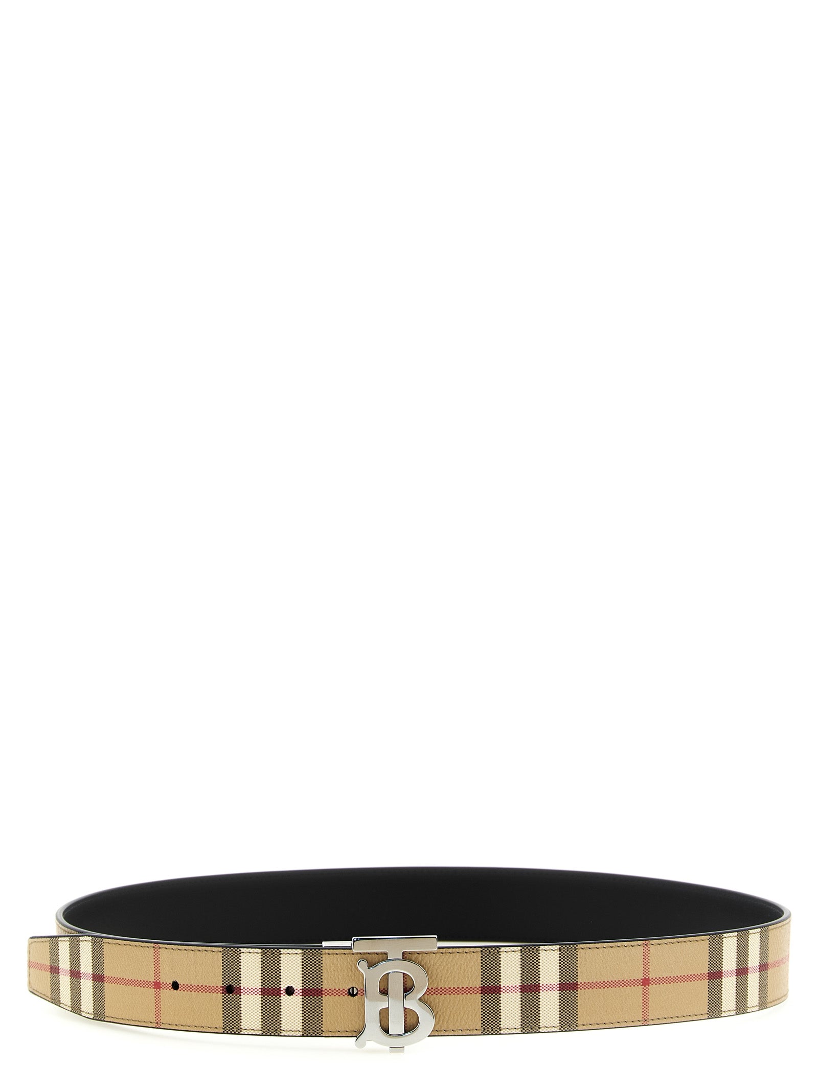 Burberry Beige Polyurethane Reversible Belt