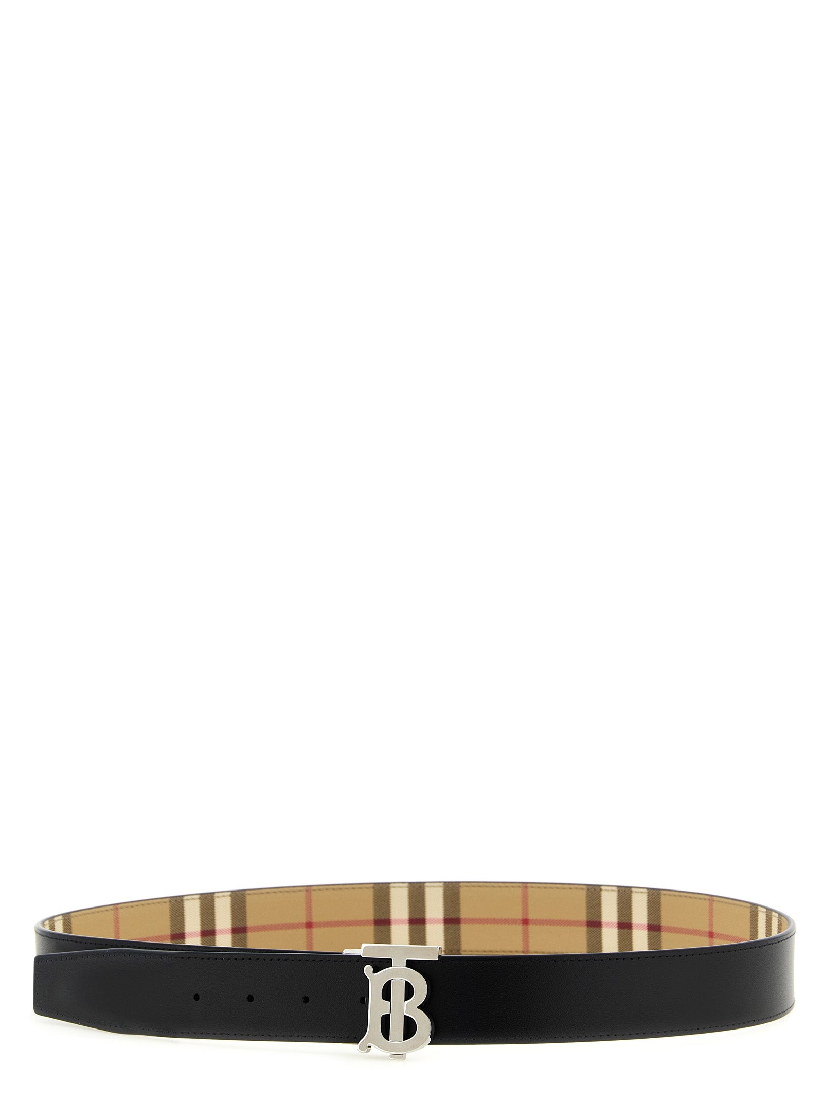 Burberry Beige Polyurethane Reversible Belt