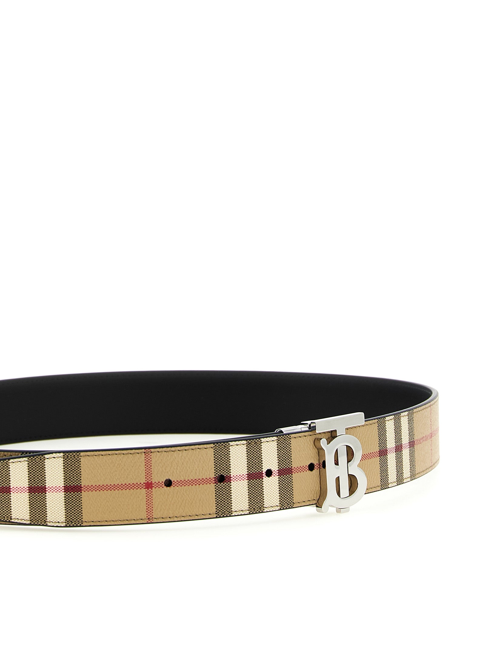 Burberry Beige Polyurethane Reversible Belt