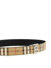 Burberry Beige Polyurethane Reversible Belt