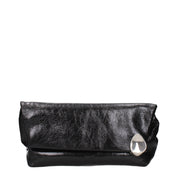 Jil Sander Black Leather Clutch Bag