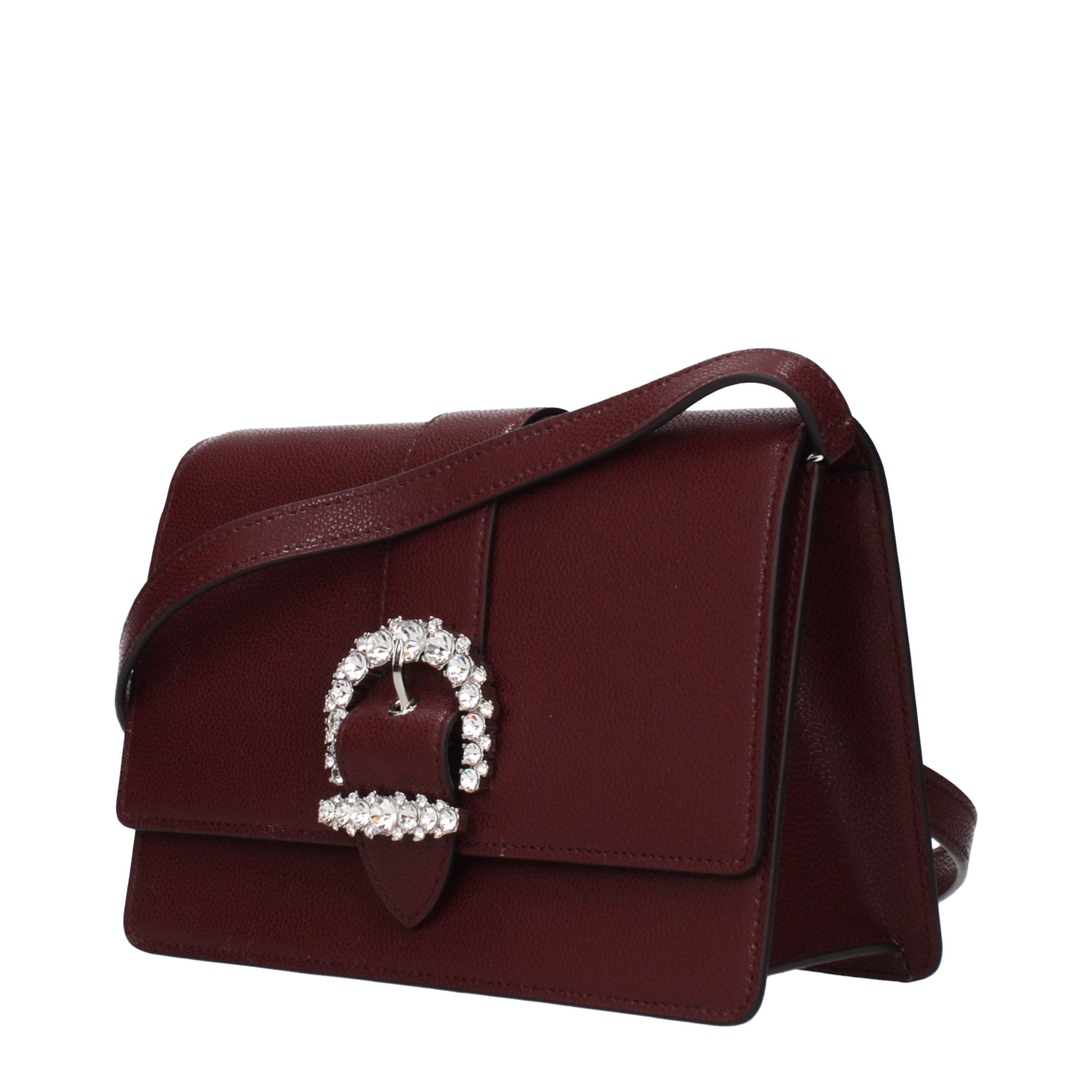Jimmy Choo Burgundy Leather Crossbody Bag