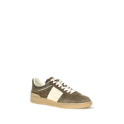 Valentino Garavani Bicolor Calf Leather Suede Low Top Sneakers