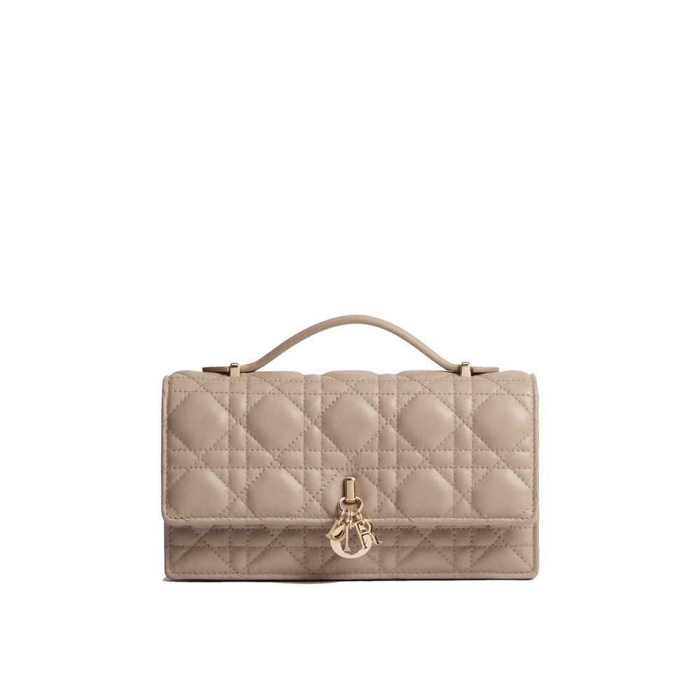 Dior Beige Lambskin Clutch Bag