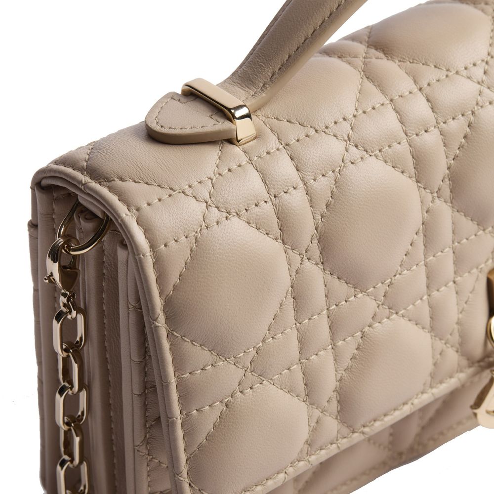 Dior Beige Lambskin Clutch Bag