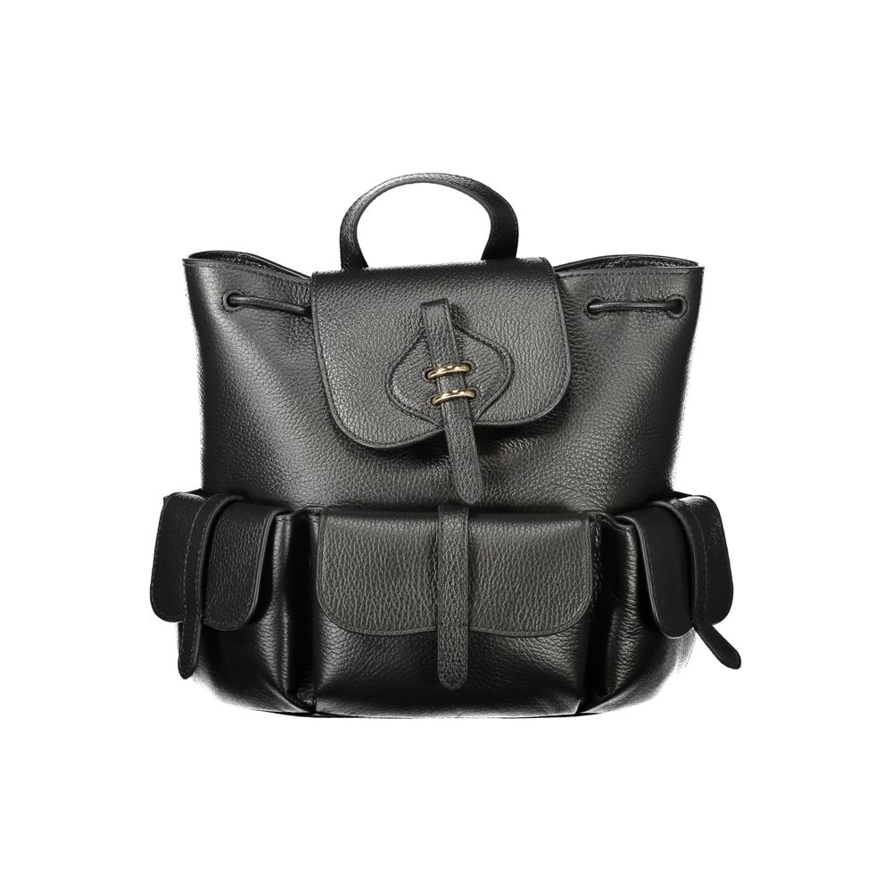 Coccinelle Black Leather Backpack