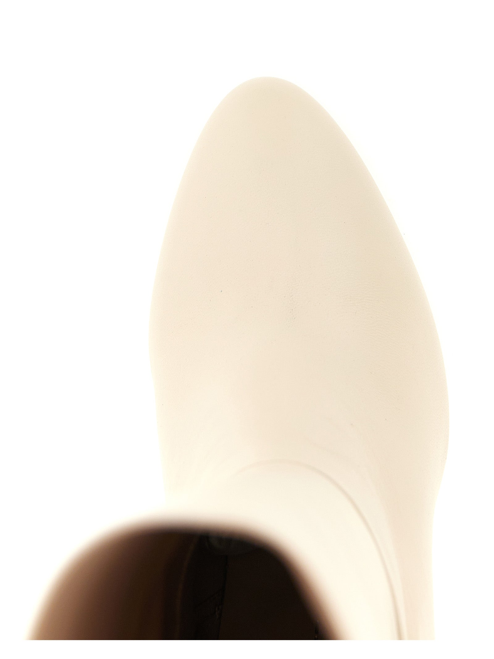 Stuart Weitzman White Lamb Leather Over The Knee Boots